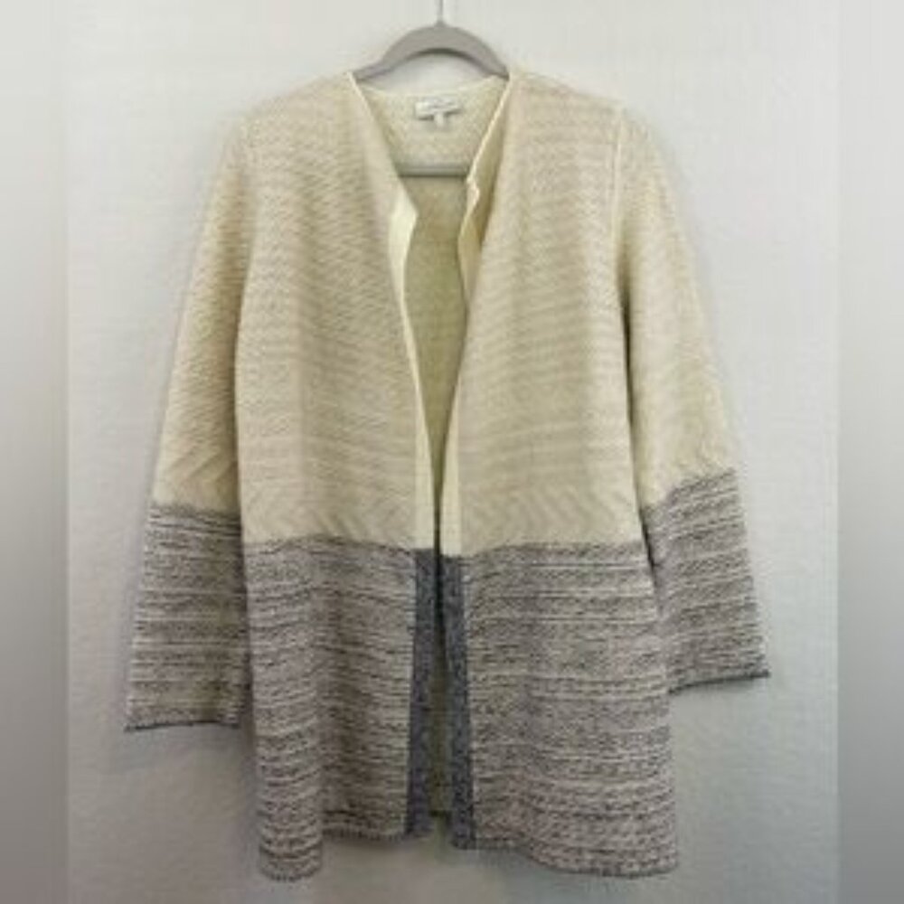 Lucky Brand Textured Two Tone Open Knit Cardigan Sweater - L